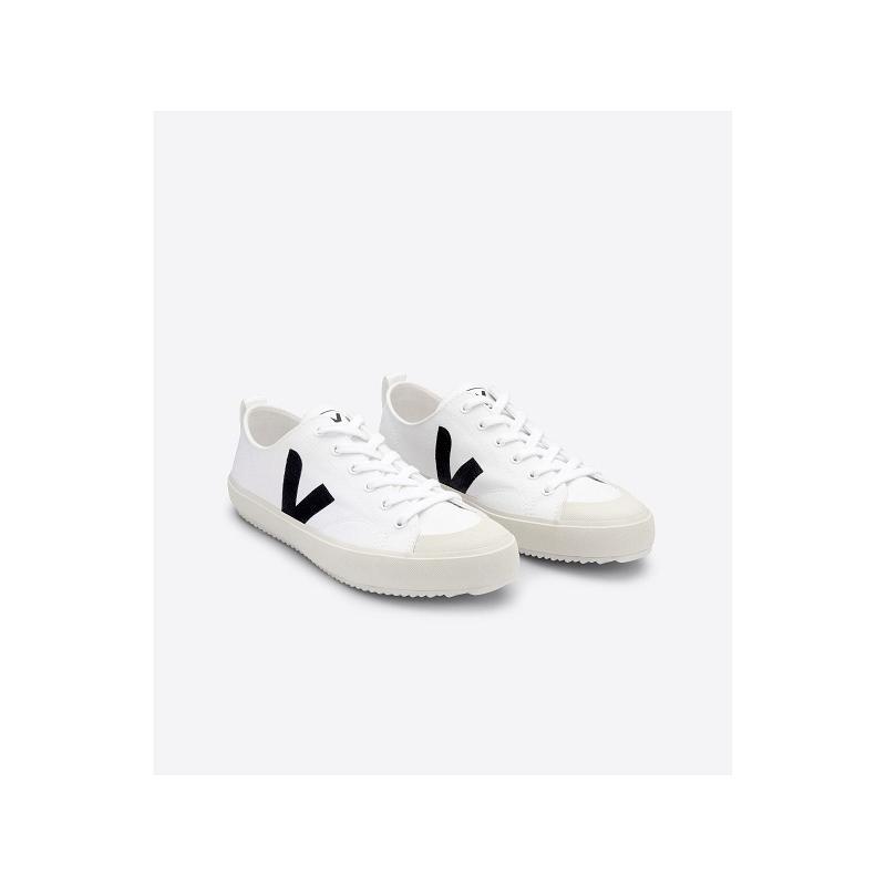 Zapatillas Veja Mujer Madrid - Nova Tenis Blancas Negras Canvas ES1663739